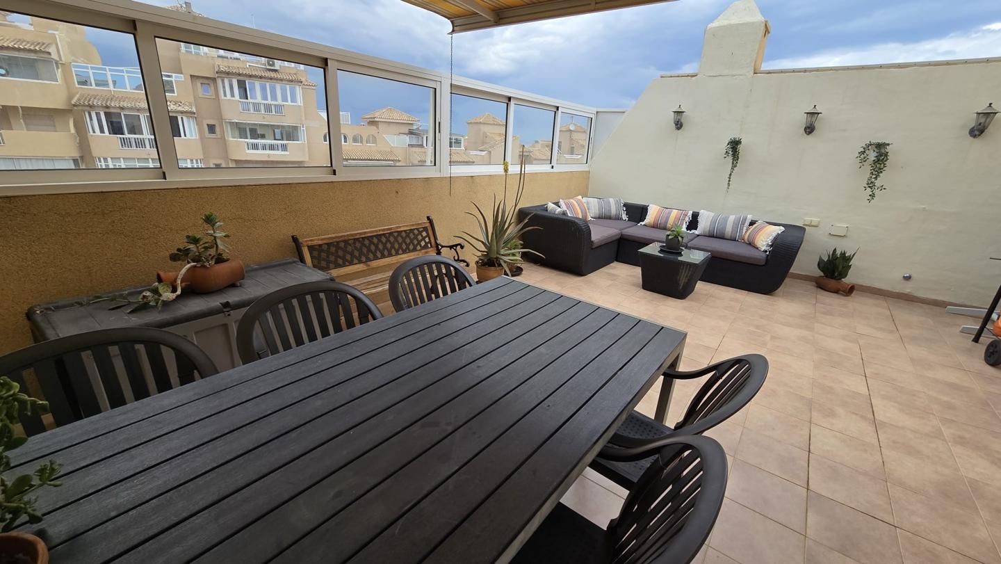 Terrace of Attic for sale in La Manga del Mar Menor  with Air Conditioner, Heating and Private garden