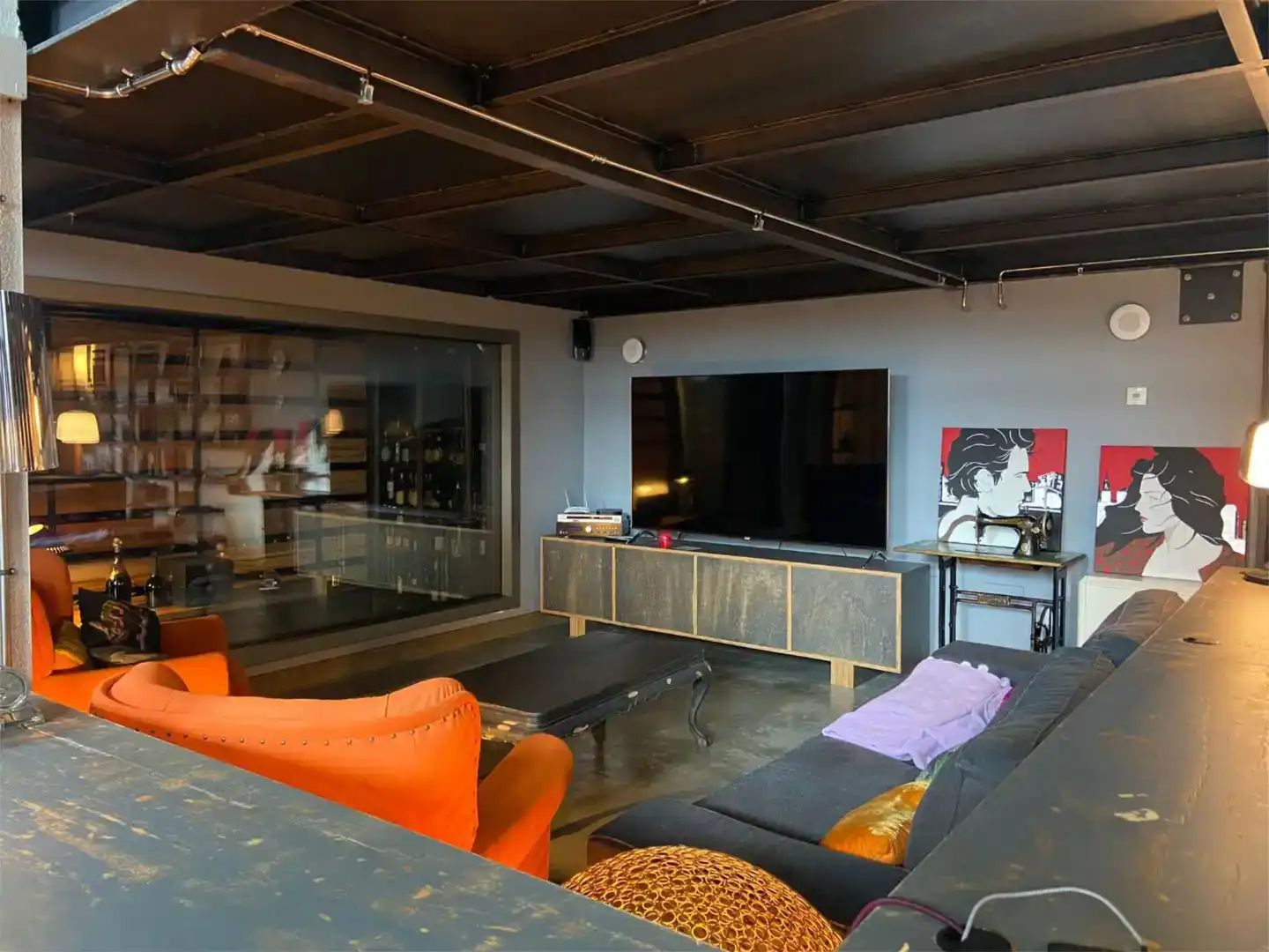 Wohnzimmer von Loft zur Miete in A Coruña Capital  mit Klimaanlage und Möbliert