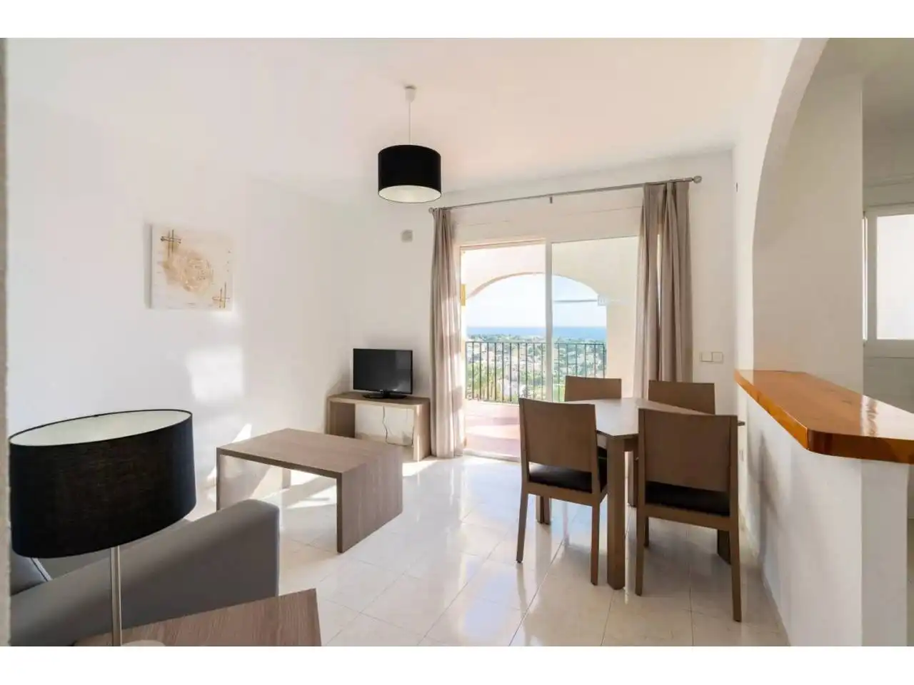 Sala de estar de Casa adosada en venta en Calpe / Calp con Aire acondicionado, Terraza y Amueblado