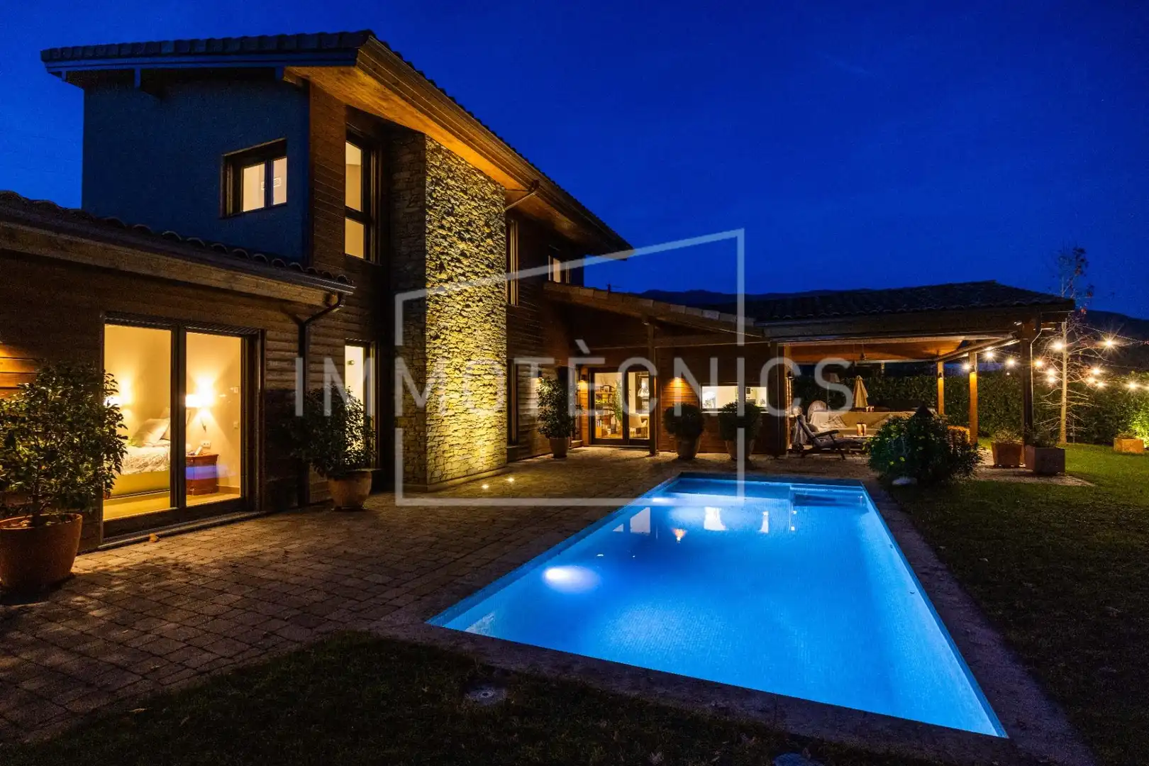 Terrassa de Casa o xalet en venda en Sant Esteve de Palautordera amb Aire condicionat, Jardí privat i Piscina