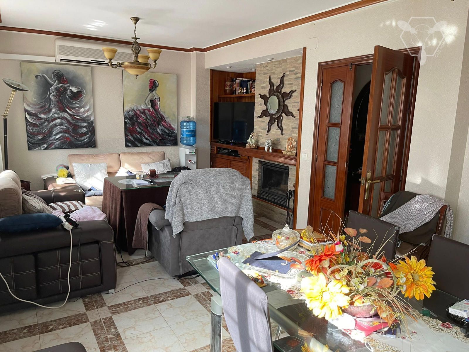 Sala d'estar de Casa adosada en venda en Aljaraque amb Aire condicionat, Terrassa i Traster