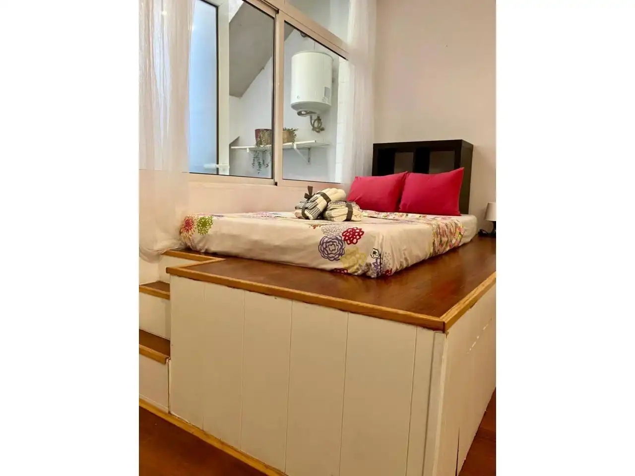 Bedroom of Flat for rent in Barcelona  with Air Conditioner, Heating and Private garden