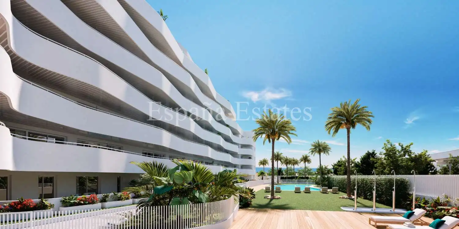 Exterior view of Apartments for sale in Vélez-Málaga  with Swimming Pool, Furnished and Internet