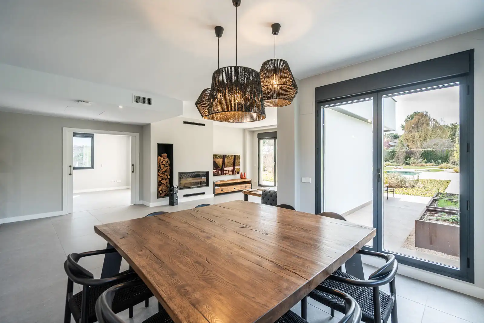 Dining room of Houses for sale in Villanueva de la Cañada  with Air Conditioner, Heating and Private garden