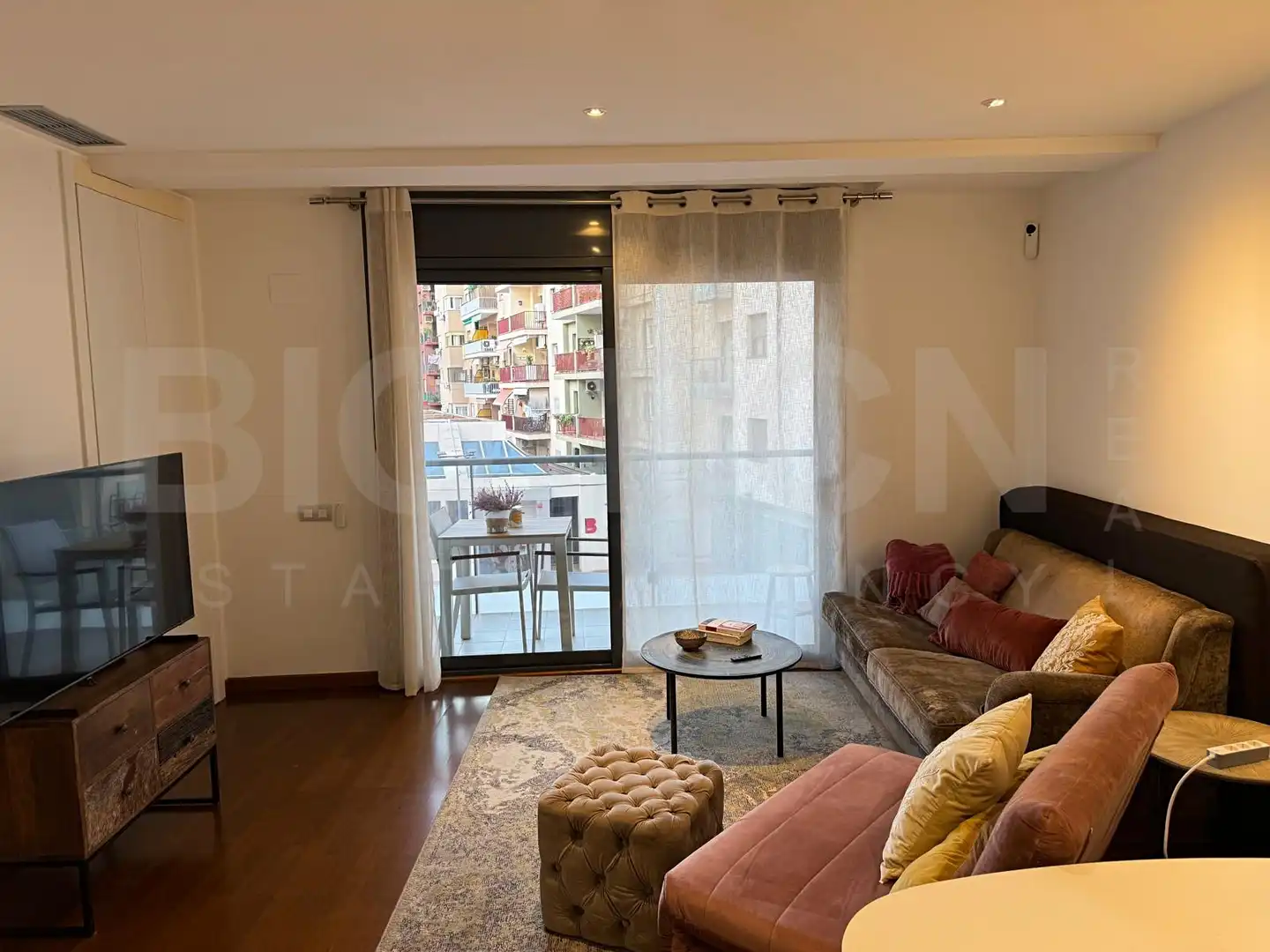 Sala de estar de Piso en venta en Barcelona con Aire acondicionado, Calefacción y Parquet