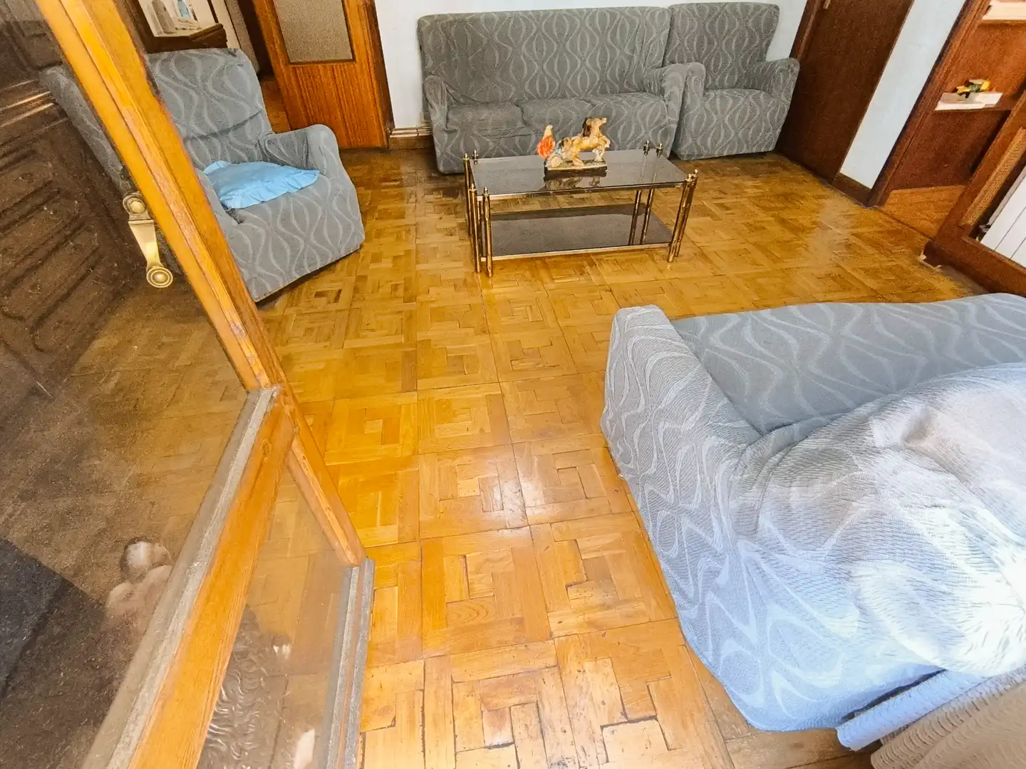 Sala de estar de Piso en venta en Palencia con Calefacción, Parquet y Terraza
