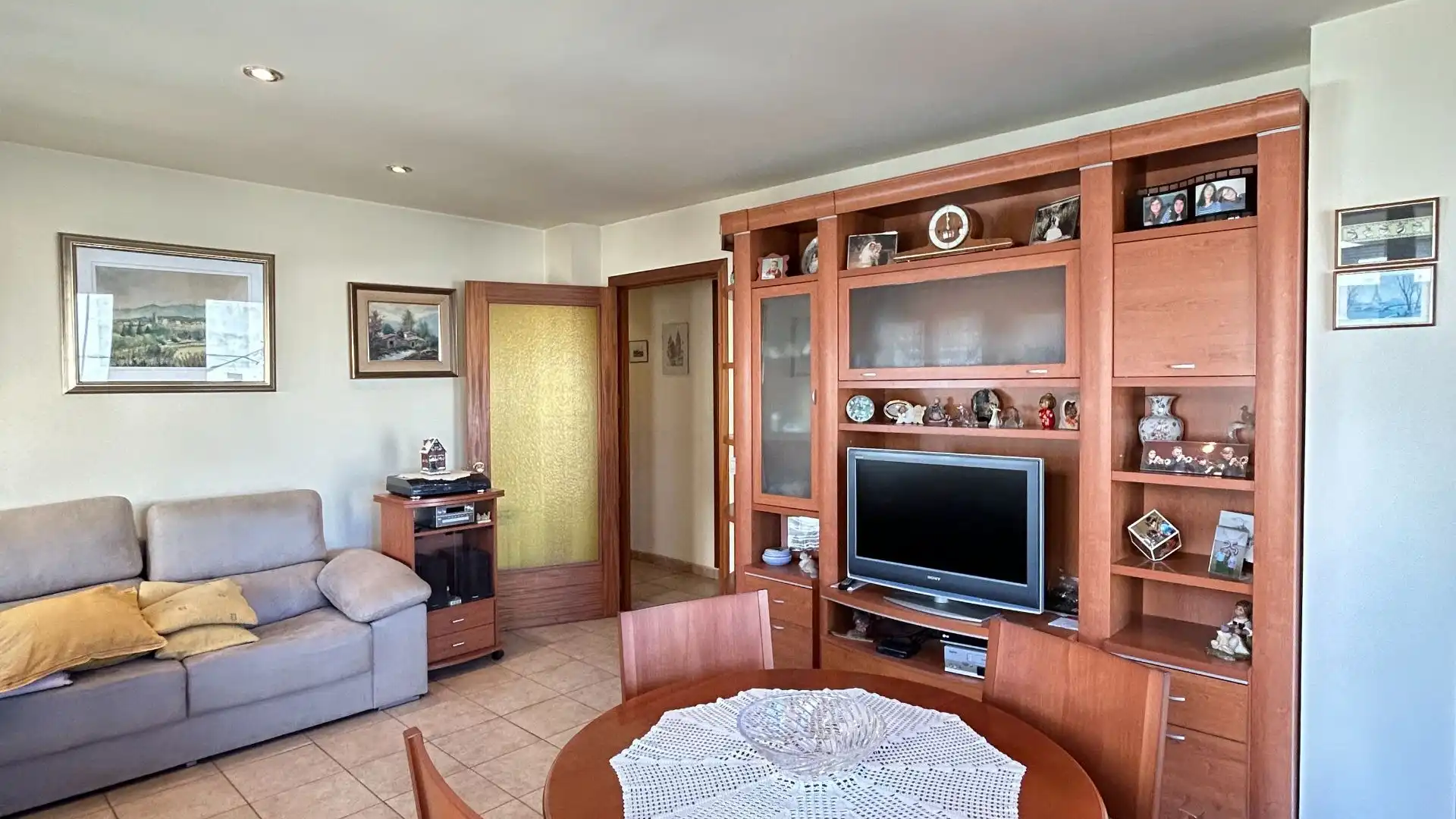 Sala de estar de Piso en venta en Santa Coloma de Farners con Aire acondicionado, Calefacción y Terraza