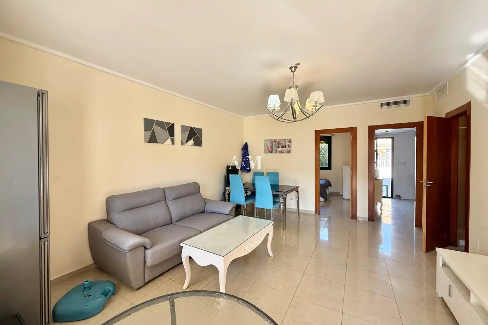 Sala de estar de Casa adosada de alquiler en Rojales con Aire acondicionado, Calefacción y Jardín privado