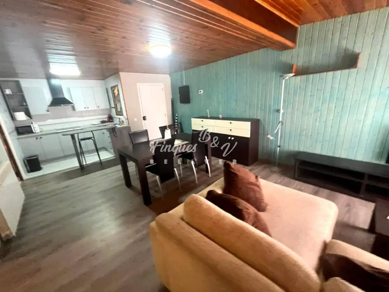 Wohnzimmer von Wohnungen zur Miete in Bellver de Cerdanya mit Heizung, Parkett und Terrasse