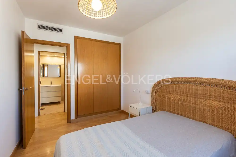 Bedroom of Flat for rent in La Pobla de Farnals  with Air Conditioner, Heating and Private garden