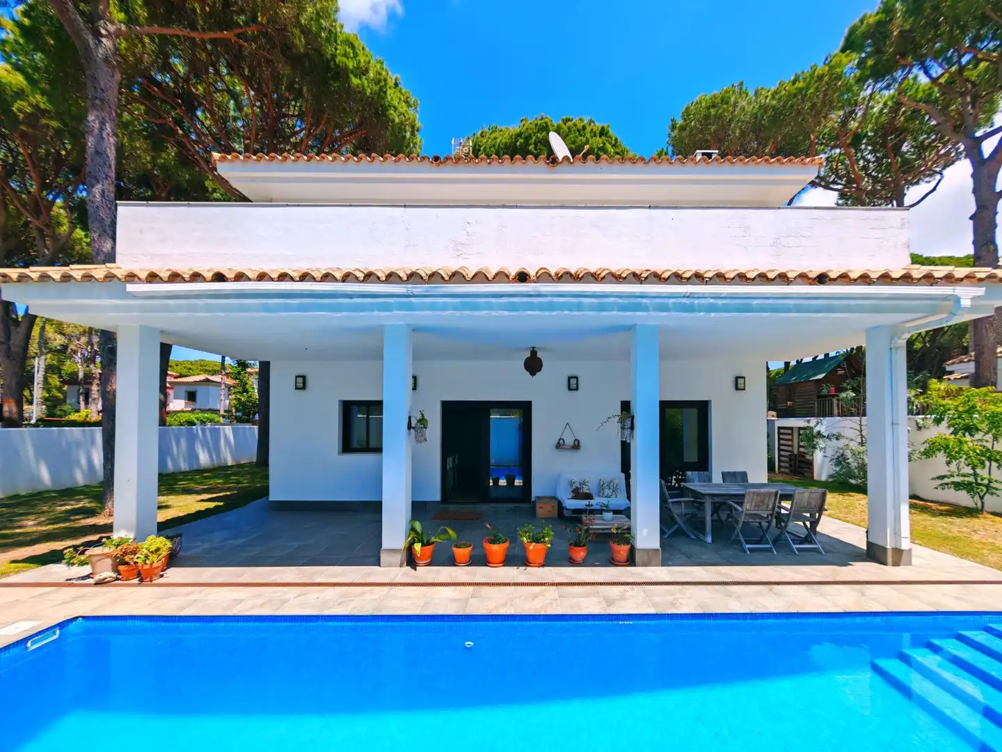 Jardín de Casa o chalet en venta en Chiclana de la Frontera con Aire acondicionado, Jardín privado y Terraza