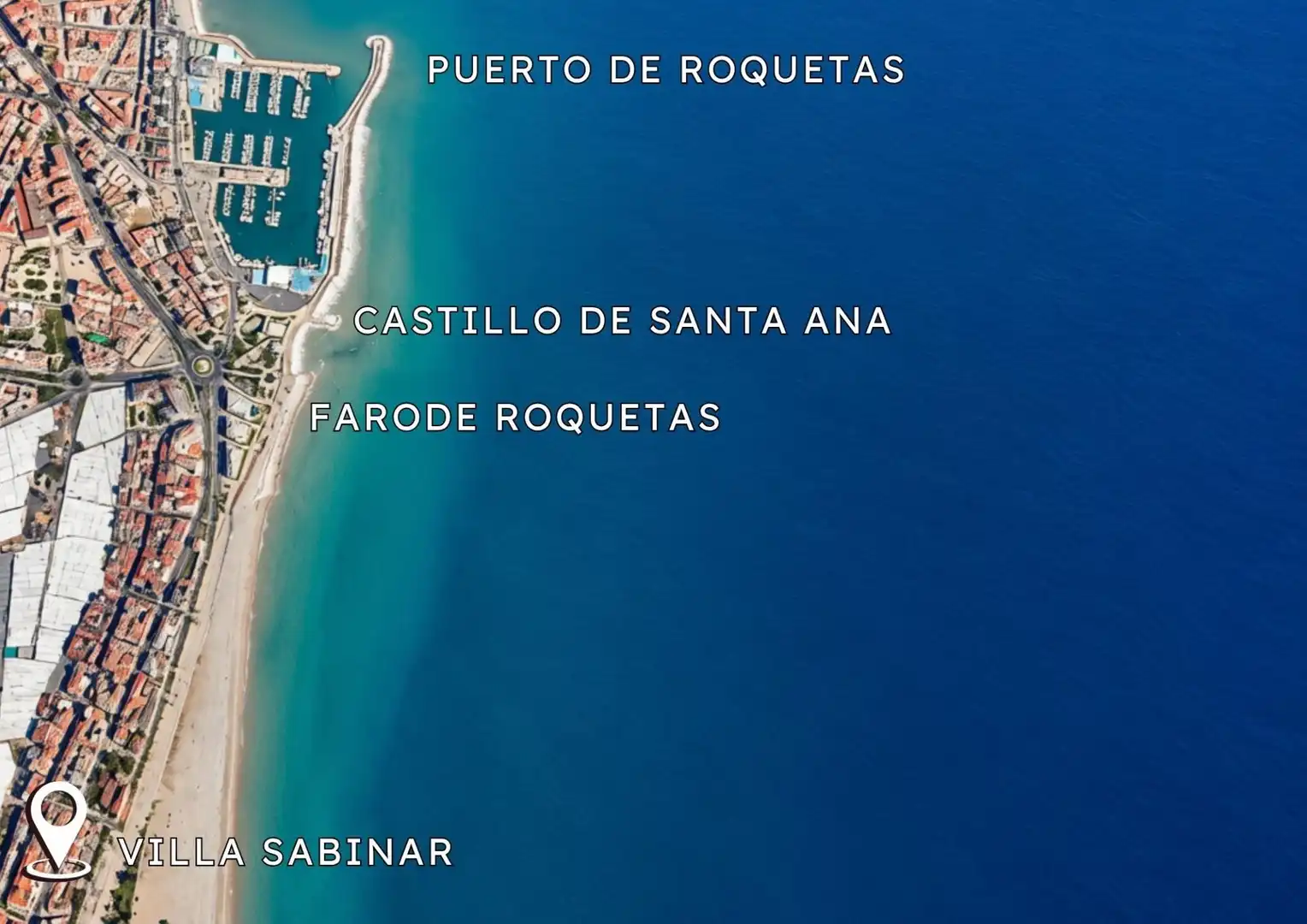 Vista exterior de Casa o xalet en venda en Roquetas de Mar amb Aire condicionat, Calefacció i Jardí privat