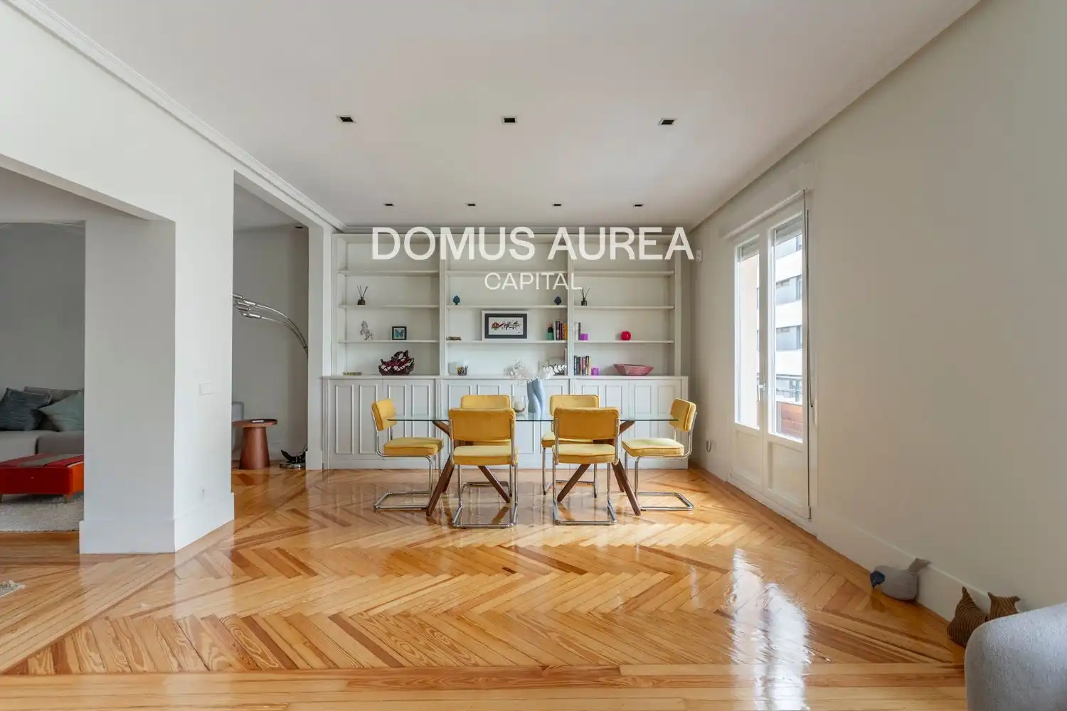 Esszimmer von Wohnung zur Miete in Madrid mit Heizung, Parkett und Terrasse