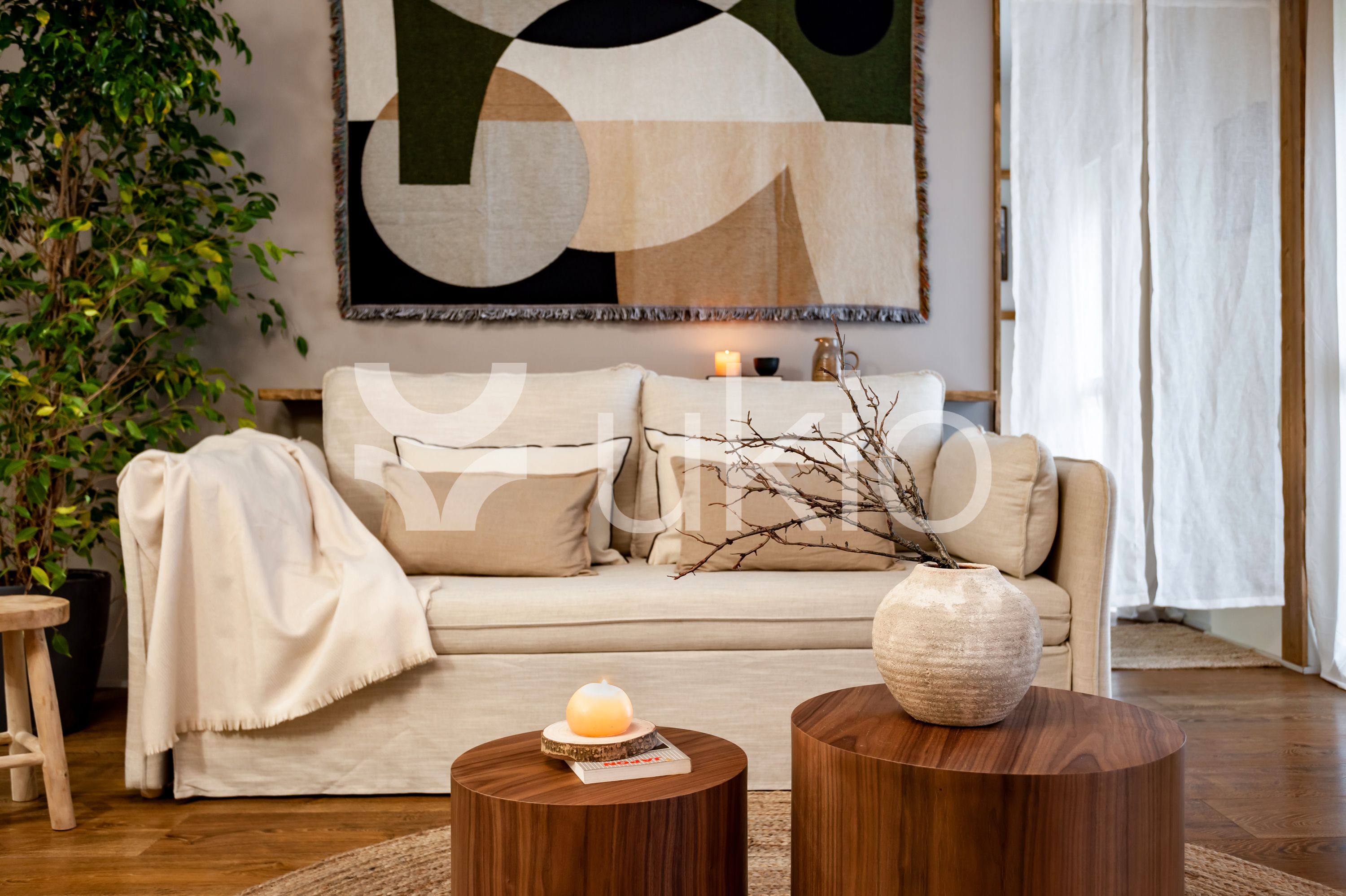 Sala d'estar de Apartament de lloguer en  Barcelona Capital amb Aire condicionat, Moblat i Forn