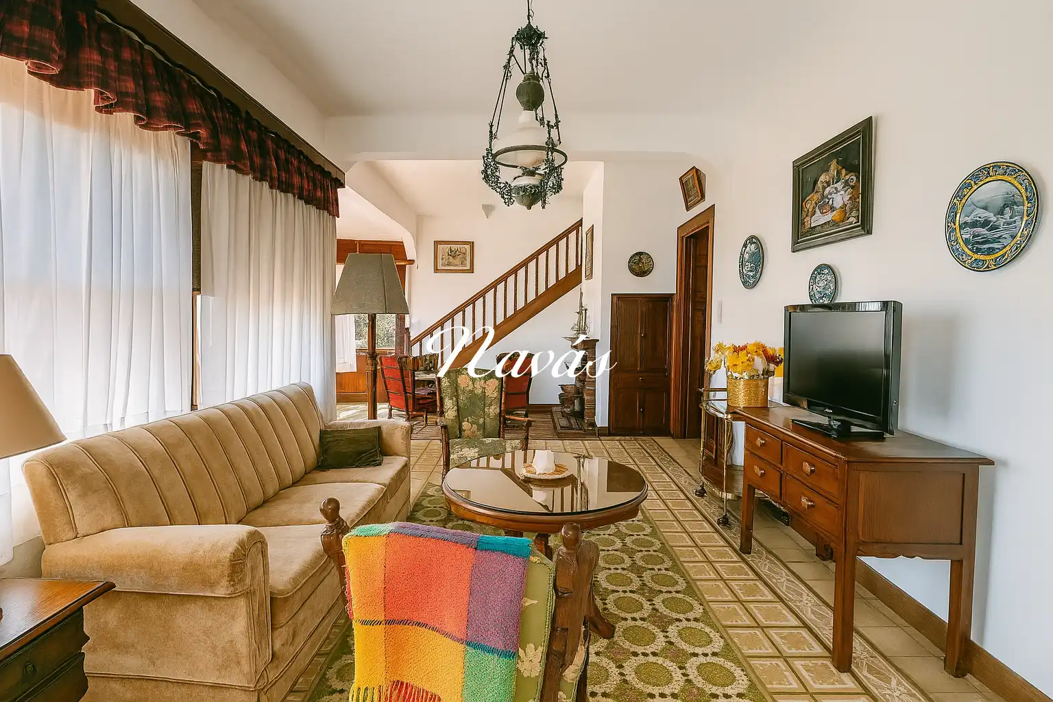 Sala d'estar de Casa o xalet en venda en Nigrán amb Jardí privat i Terrassa