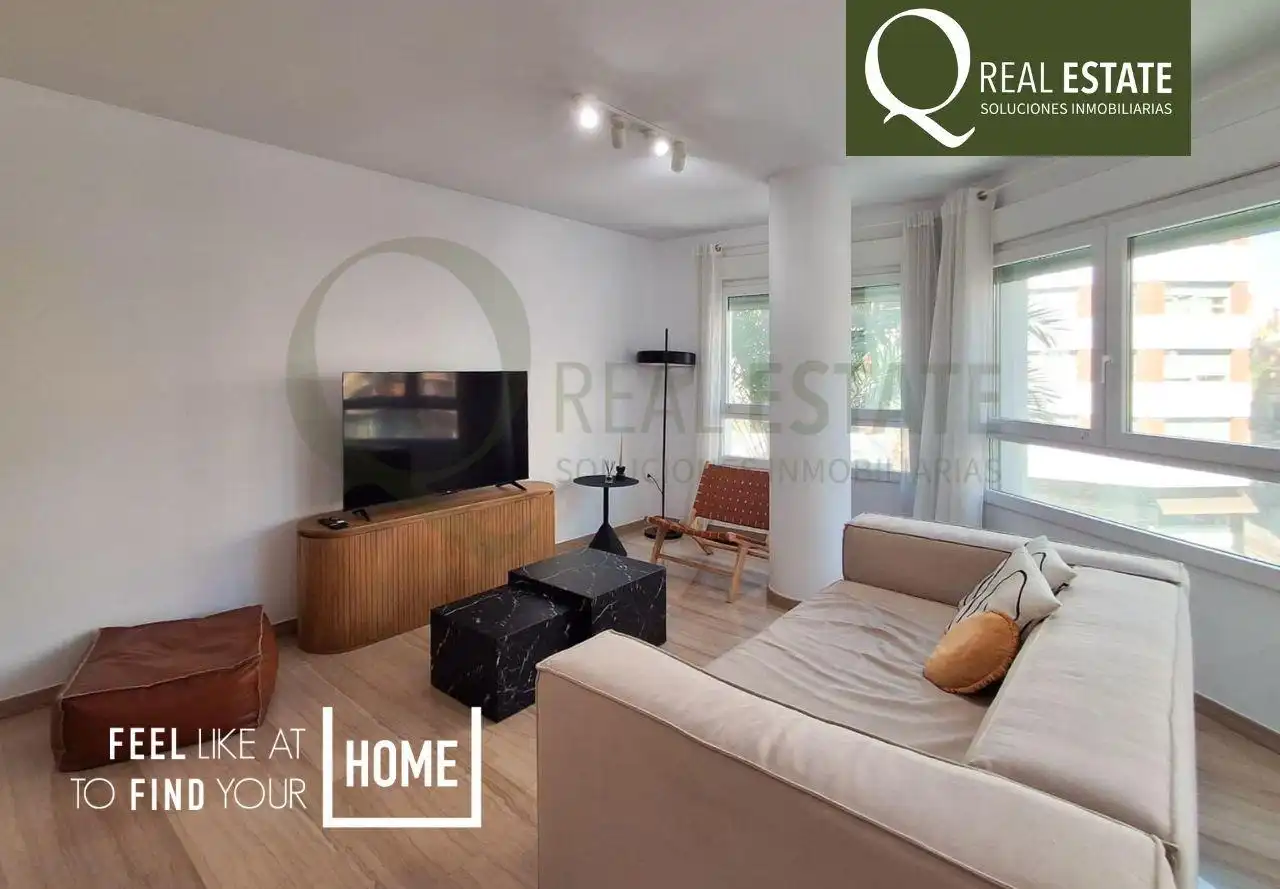 Living room of Flat for rent in Alicante / Alacant  with Heating, Terrace and Furnished