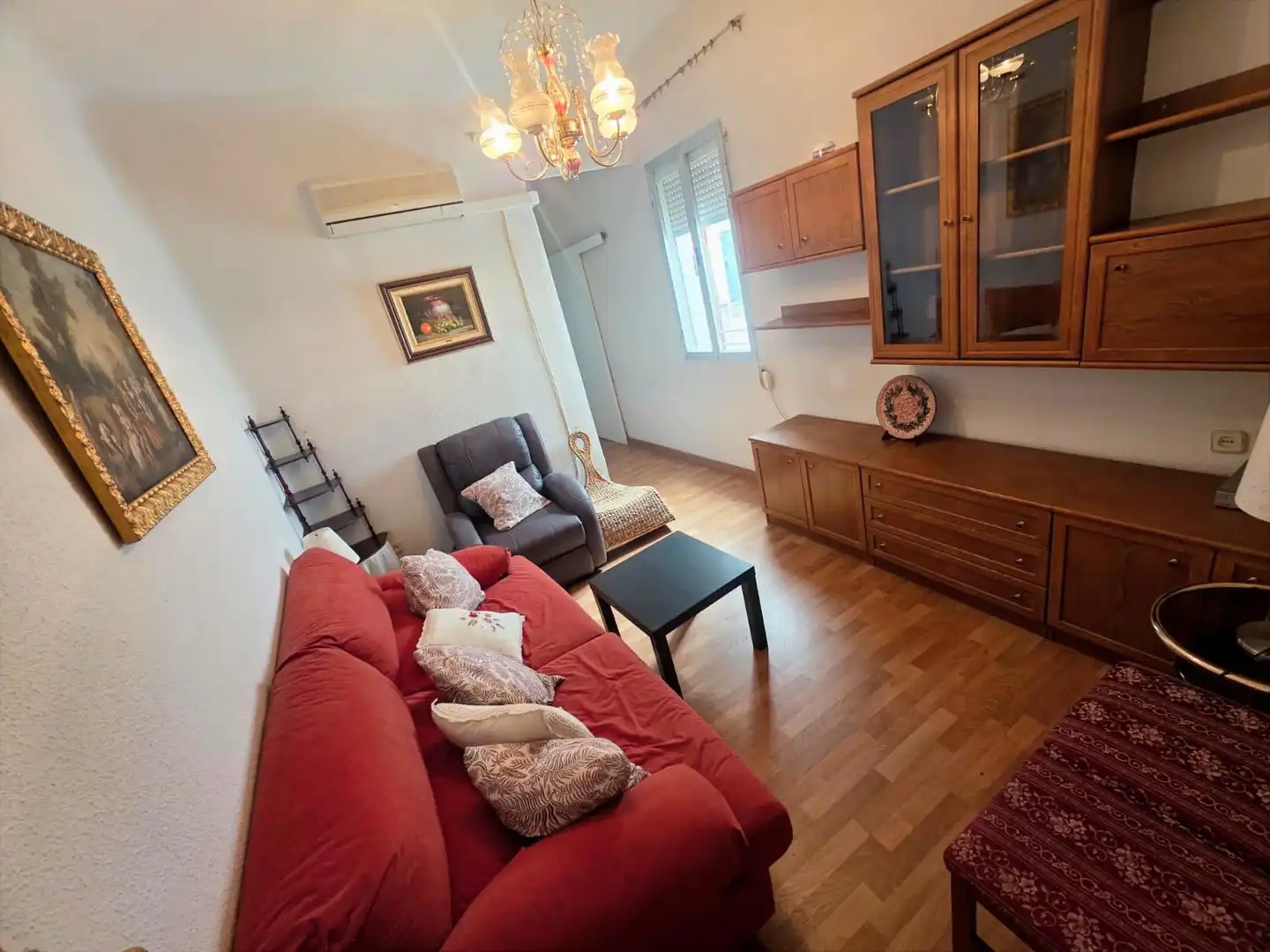 Sala de estar de Piso en venta en  Madrid Capital con Aire acondicionado, Calefacción y Amueblado