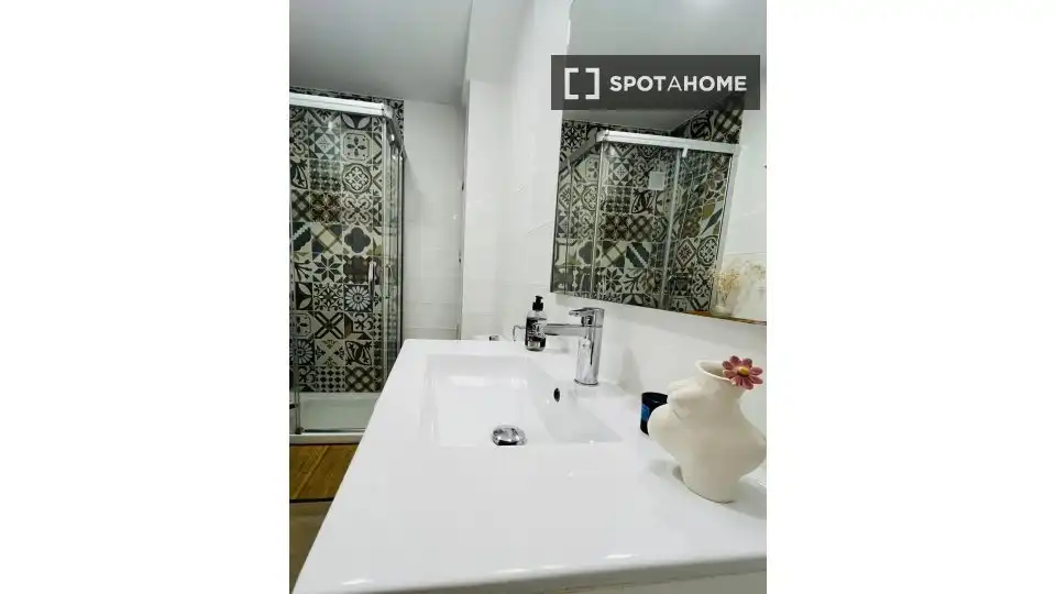 Bany de Apartament per a compartir en Alicante / Alacant amb Aire condicionat, Terrassa i Moblat
