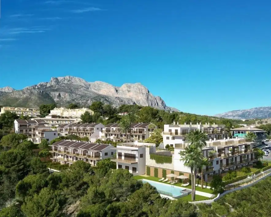 Vista exterior de Casa o chalet en venta en La Nucia con Aire acondicionado, Calefacción y Jardín privado