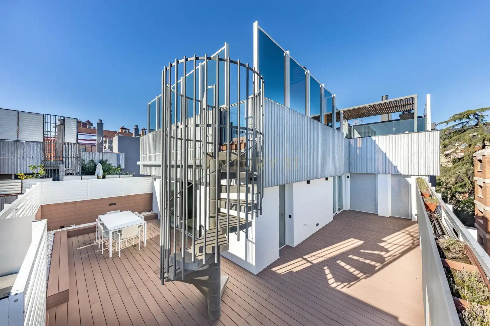 Terrace of Apartments for rent in Barcelona  with Air Conditioner, Swimming Pool and Oven