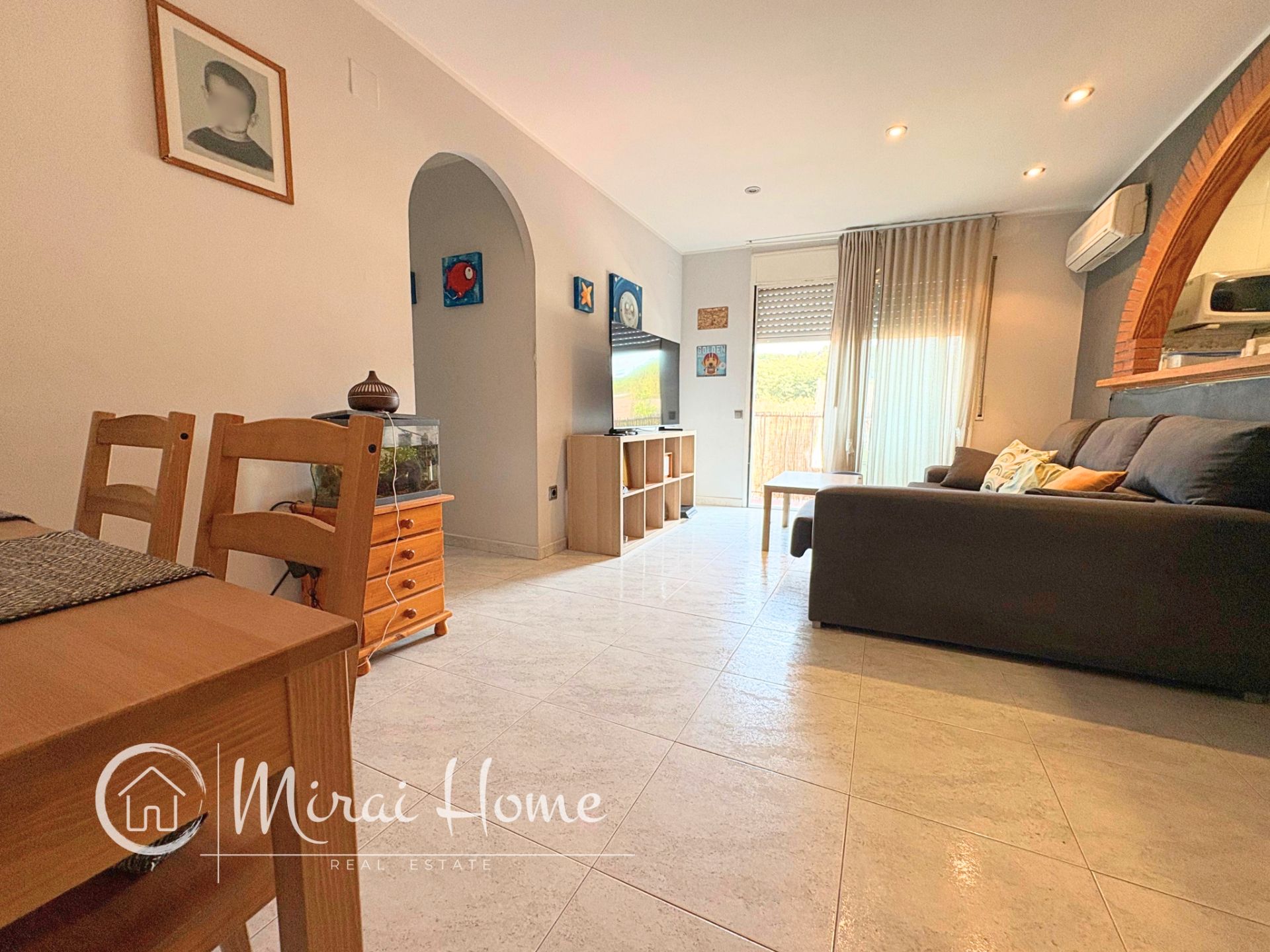 Living room of Flat for sale in Vilalba Sasserra  with Air Conditioner and Balcony