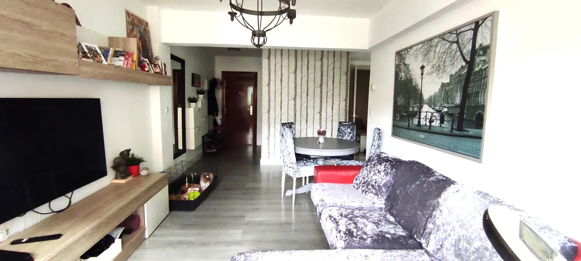 Sala de estar de Piso en venta en Valle de Trápaga-Trapagaran con Calefacción, Amueblado y Balcón