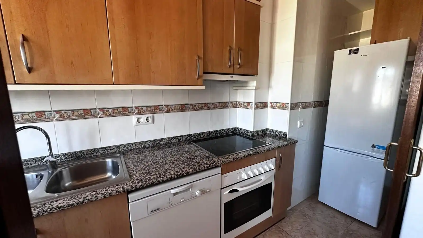 Kitchen of Flat for rent in Roquetes  with Heating, Terrace and Furnished