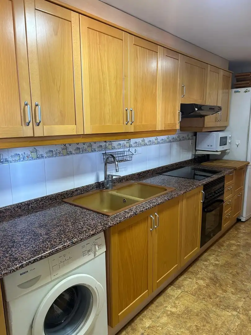 Kitchen of Flat for rent in Valencia  with Air Conditioner, Storage room and Furnished