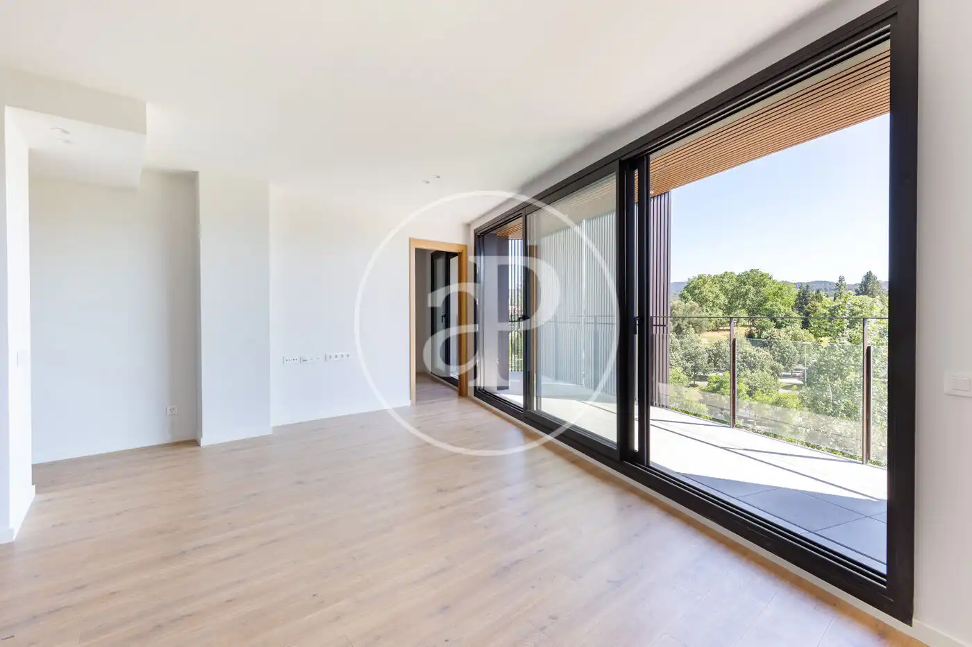 Wohnzimmer von Wohnung zur Miete in Sant Cugat del Vallès mit Klimaanlage, Heizung und Terrasse