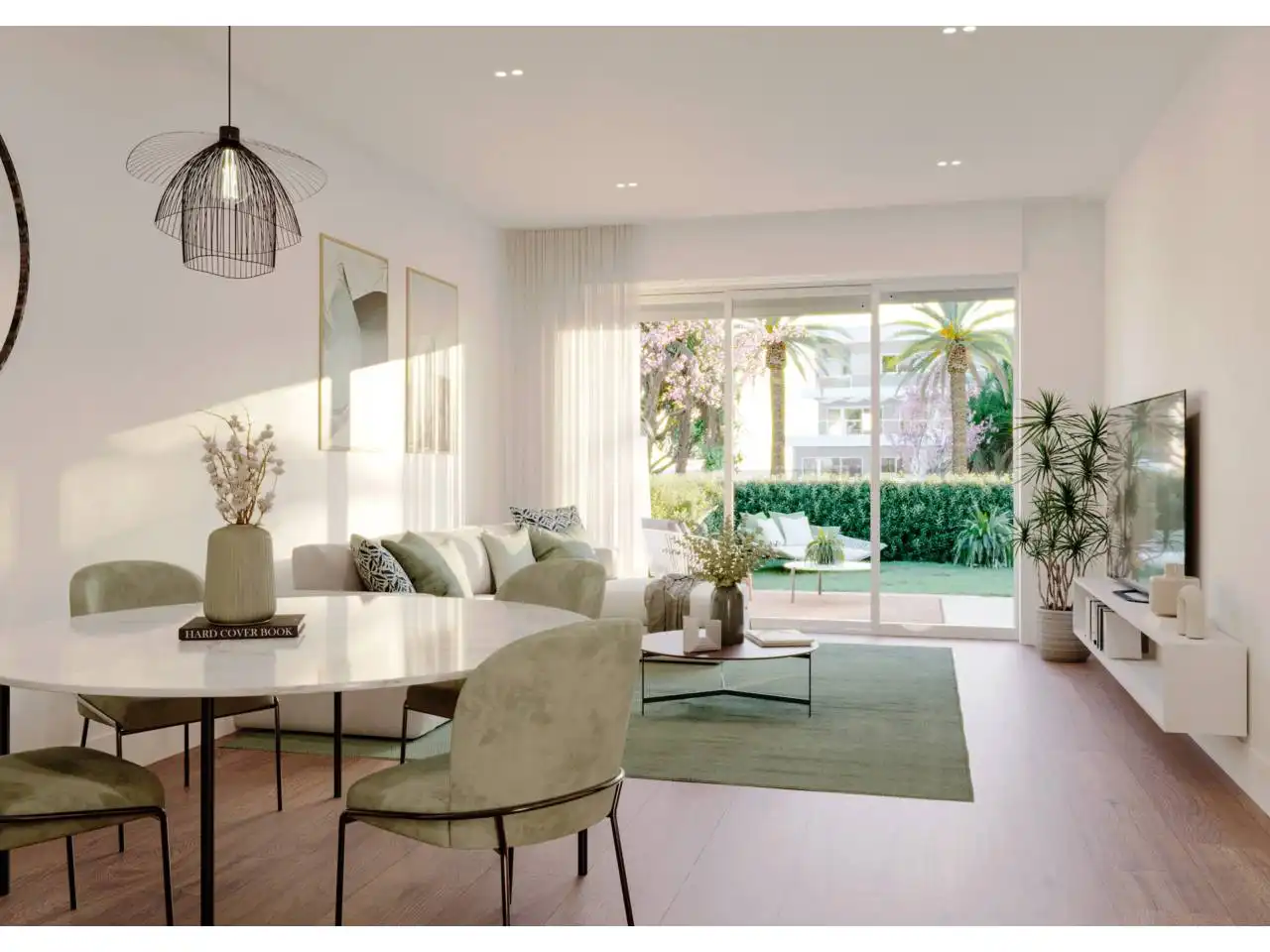Sala de estar de Apartamento en venta en Monforte del Cid con Aire acondicionado, Jardín privado y Terraza