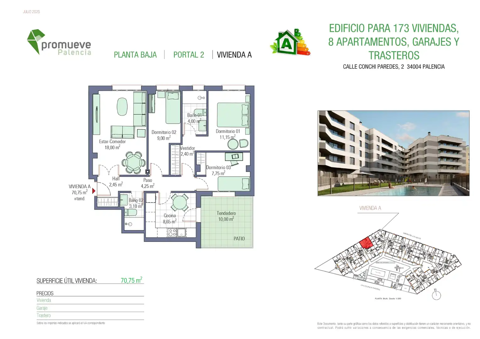 Flat for sale in Palencia Capital  with Storage room and Community pool