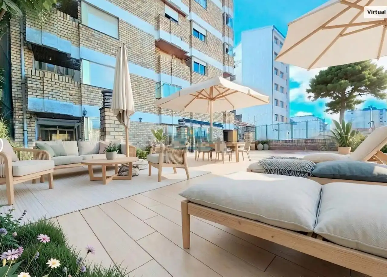 Terrasse von Wohnung zum Verkauf in Ourense Capital  mit Heizung, Parkett und Terrasse