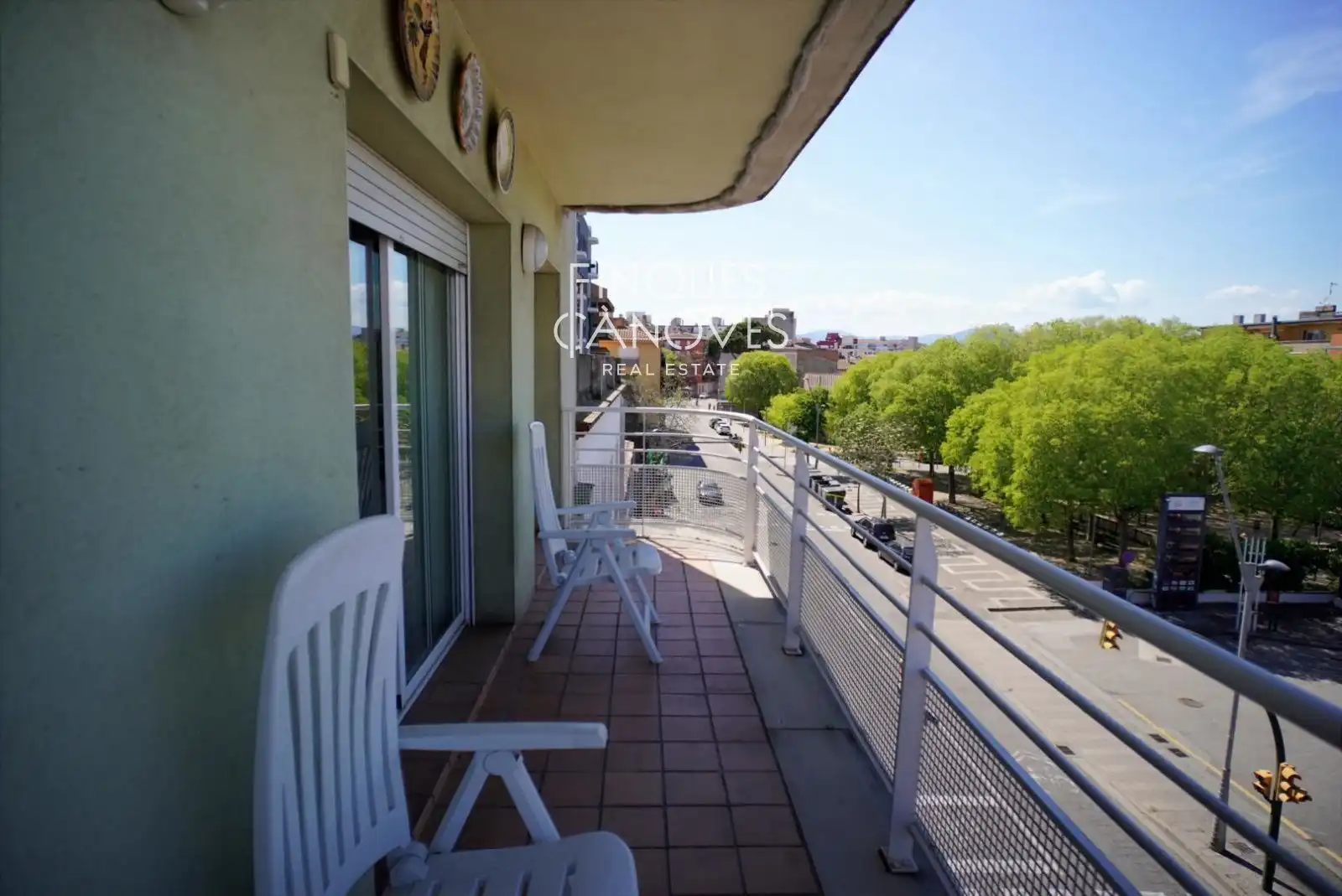 Balcony of Flat for sale in Girona  with Heating, Terrace and Furnished