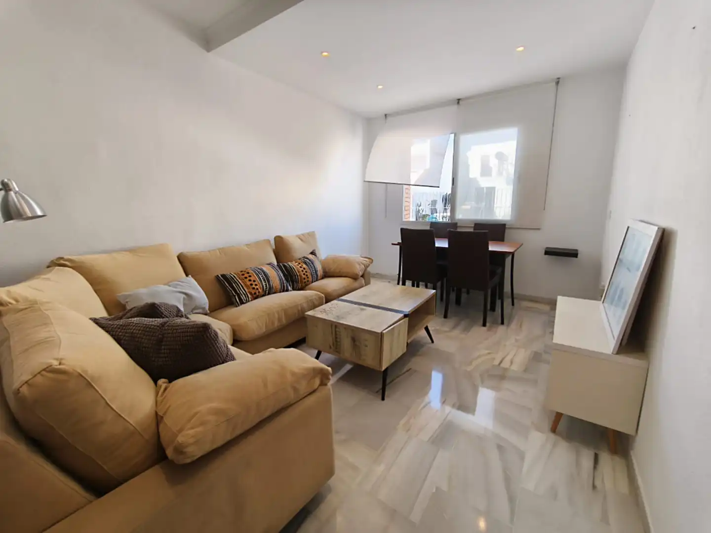 Sala d'estar de Àtic en venda en Málaga amb Aire condicionat, Terrassa i Moblat