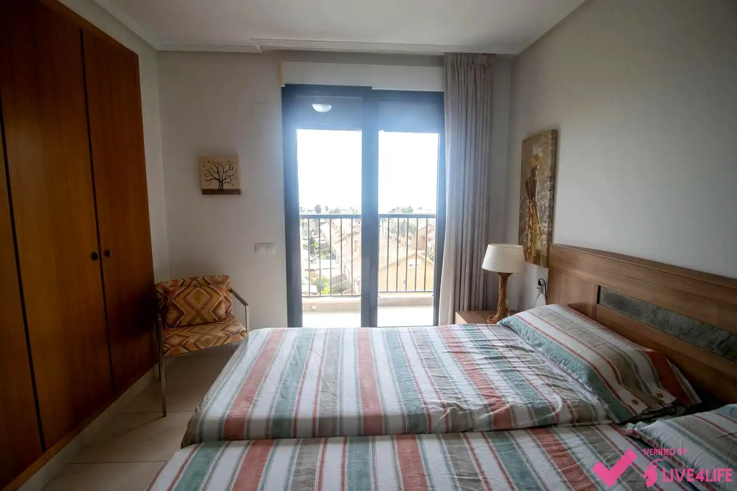 Schlafzimmer von Wohnung zur Miete in Alboraya mit Klimaanlage, Terrasse und Möbliert
