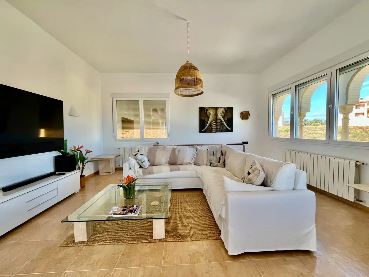 Sala de estar de Casa adosada en venta en Cuevas del Almanzora con Aire acondicionado, Terraza y Amueblado