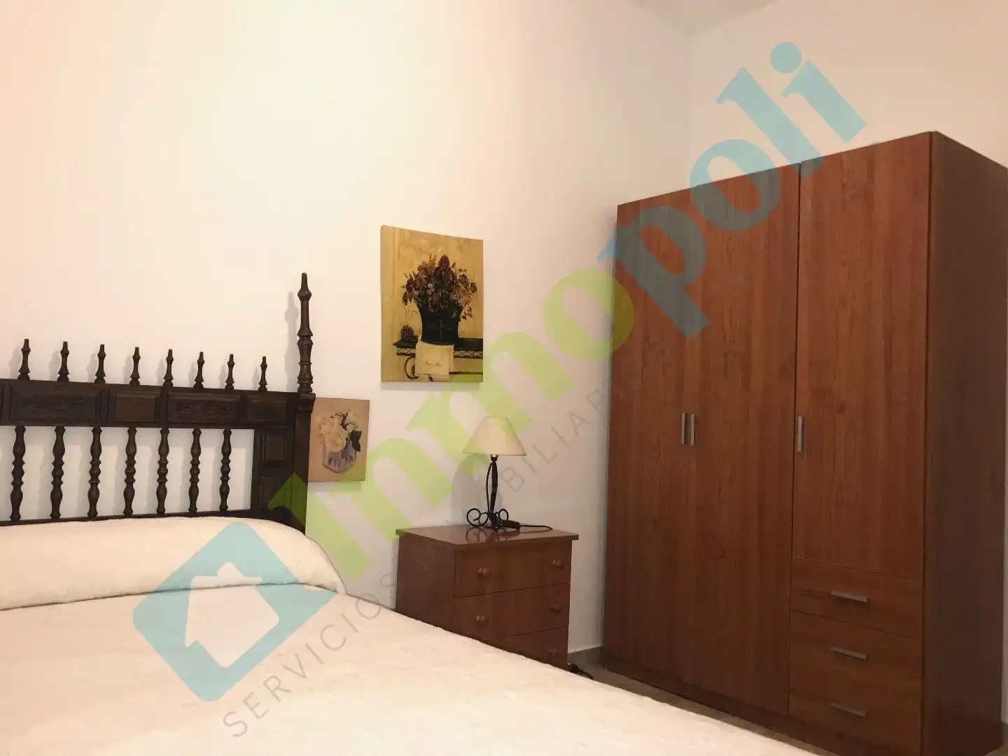 Dormitori de Apartament de lloguer en Badajoz amb Aire condicionat, Calefacció i Jardí privat