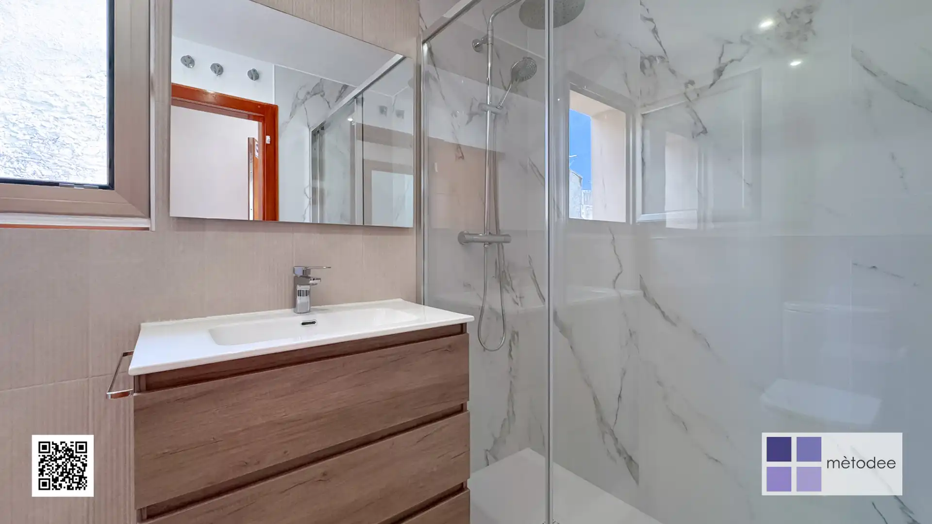 Baño de Ático de alquiler en Blanes con Aire acondicionado, Calefacción y Terraza