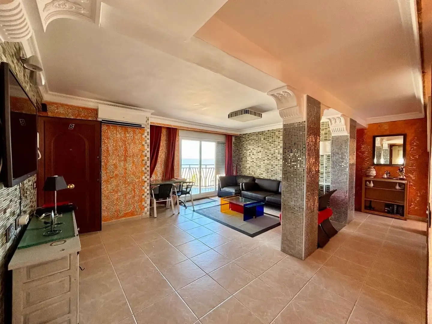 Sala d'estar de Apartament en venda en Gandia amb Aire condicionat, Jardí privat i Terrassa