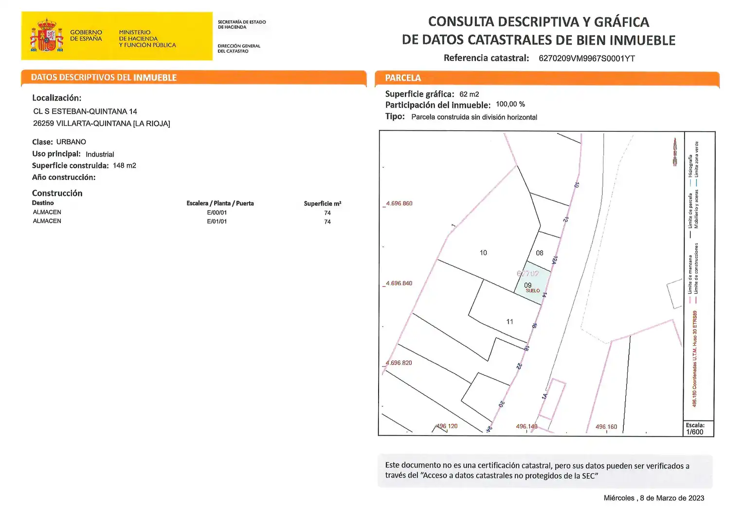 Residencial en venta en Villarta-quintana