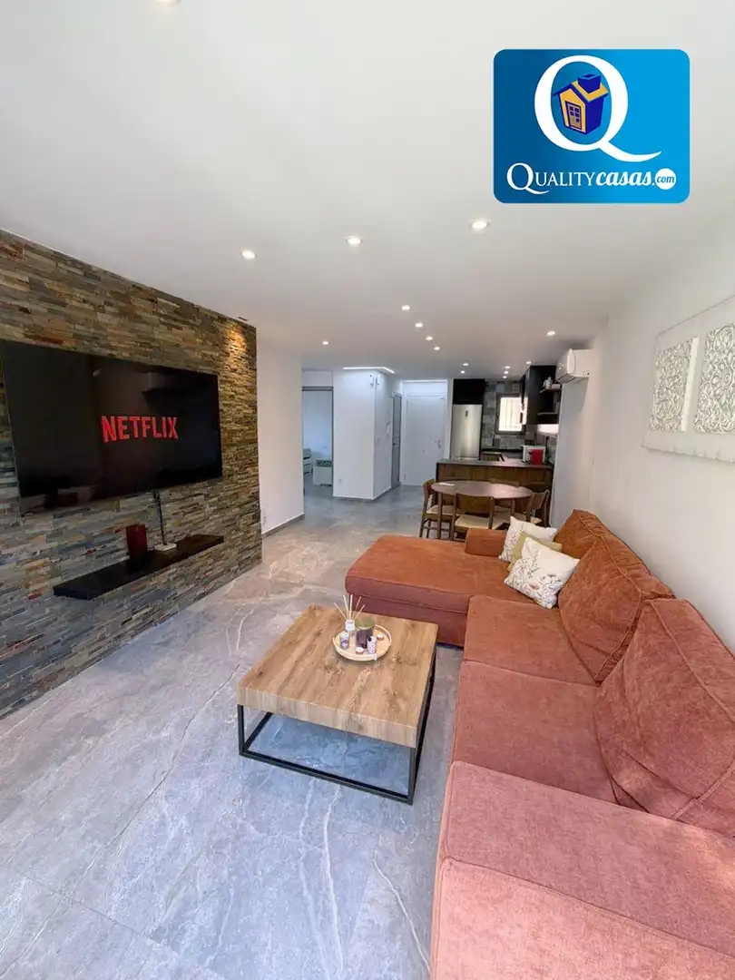 Wohnzimmer von Wohnung zur Miete in Mutxamel mit Klimaanlage, Terrasse und Gemeinschaftspool