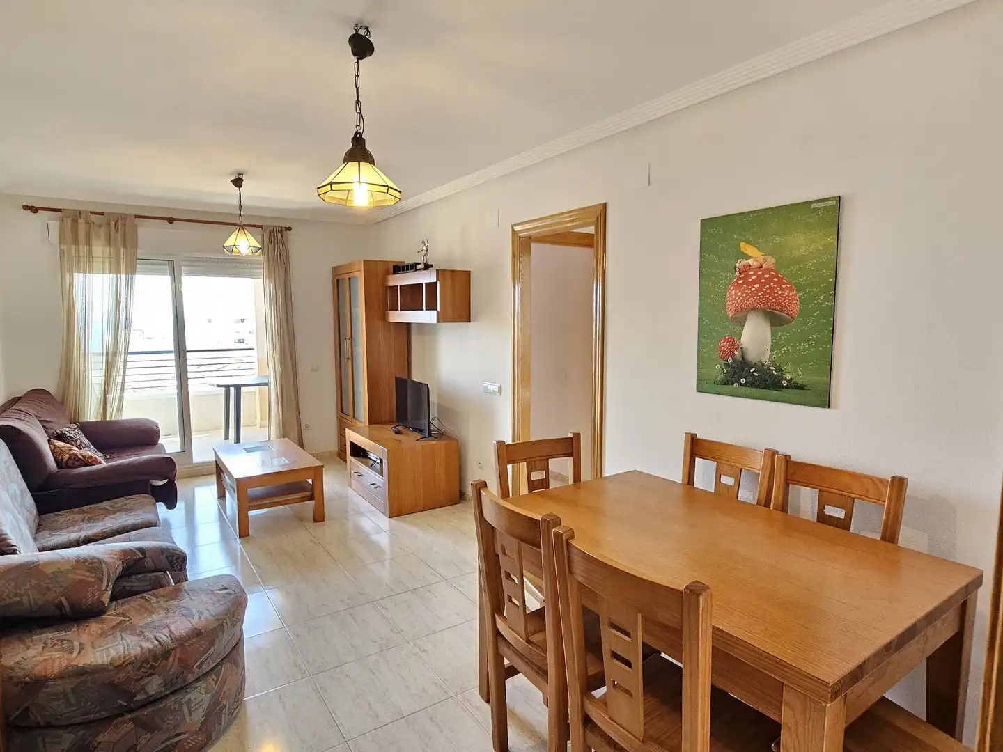 Sala de estar de Piso de alquiler en Santa Pola con Terraza y TV