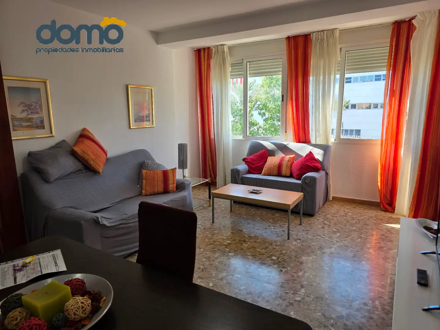 Wohnzimmer von Wohnung zum Verkauf in Almería mit Terrasse, Möbliert und Waschmaschine