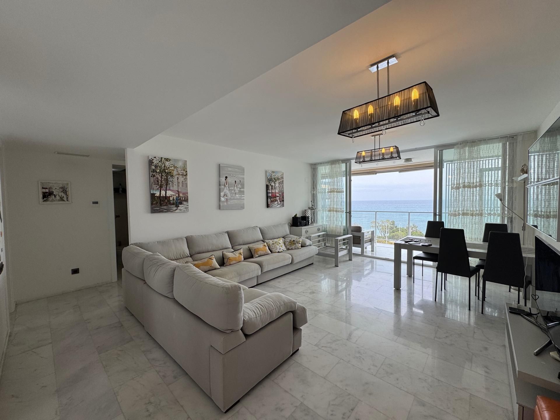 Living room of Apartment for sale in Villajoyosa / La Vila Joiosa  with Air Conditioner, Heating and Private garden