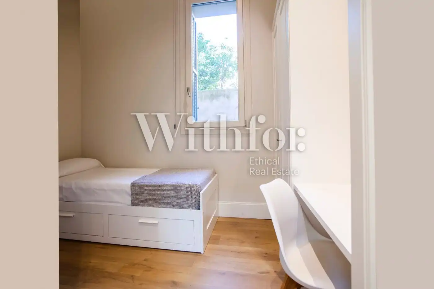 Bedroom of Houses for rent in Barcelona  with Air Conditioner, Heating and Private garden