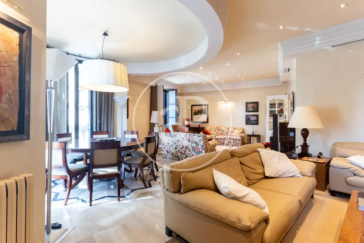 Sala de estar de Piso de alquiler en Barcelona con Aire acondicionado, Calefacción y Amueblado