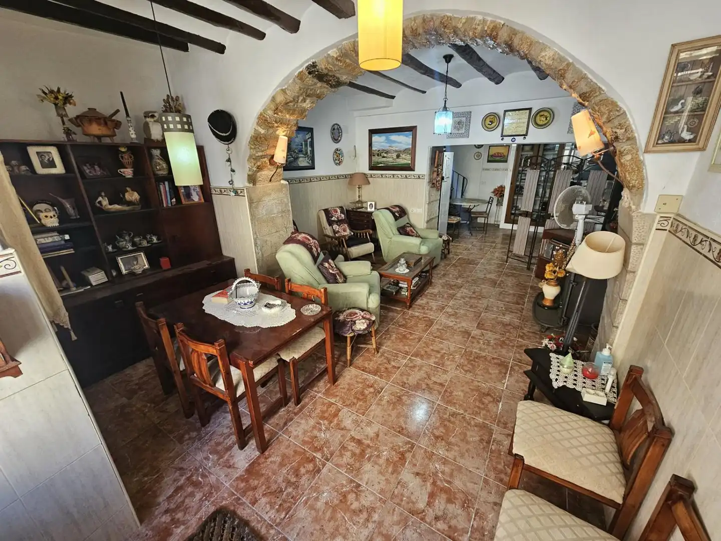 Sala d'estar de Casa o xalet en venda en Les Coves de Vinromà amb Moblat