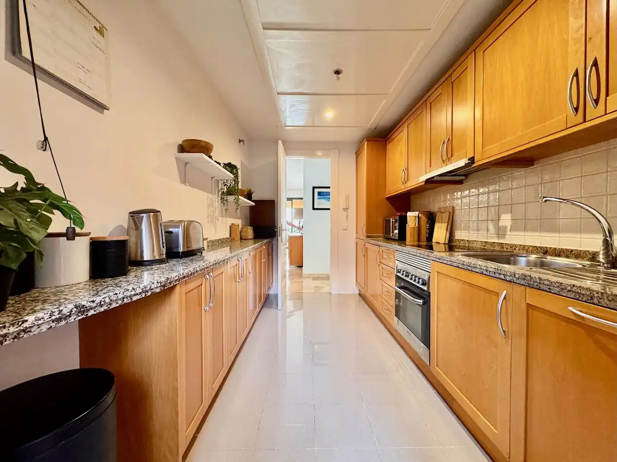 Cuina de Planta baixa en venda en Mijas amb Aire condicionat, Jardí privat i Terrassa