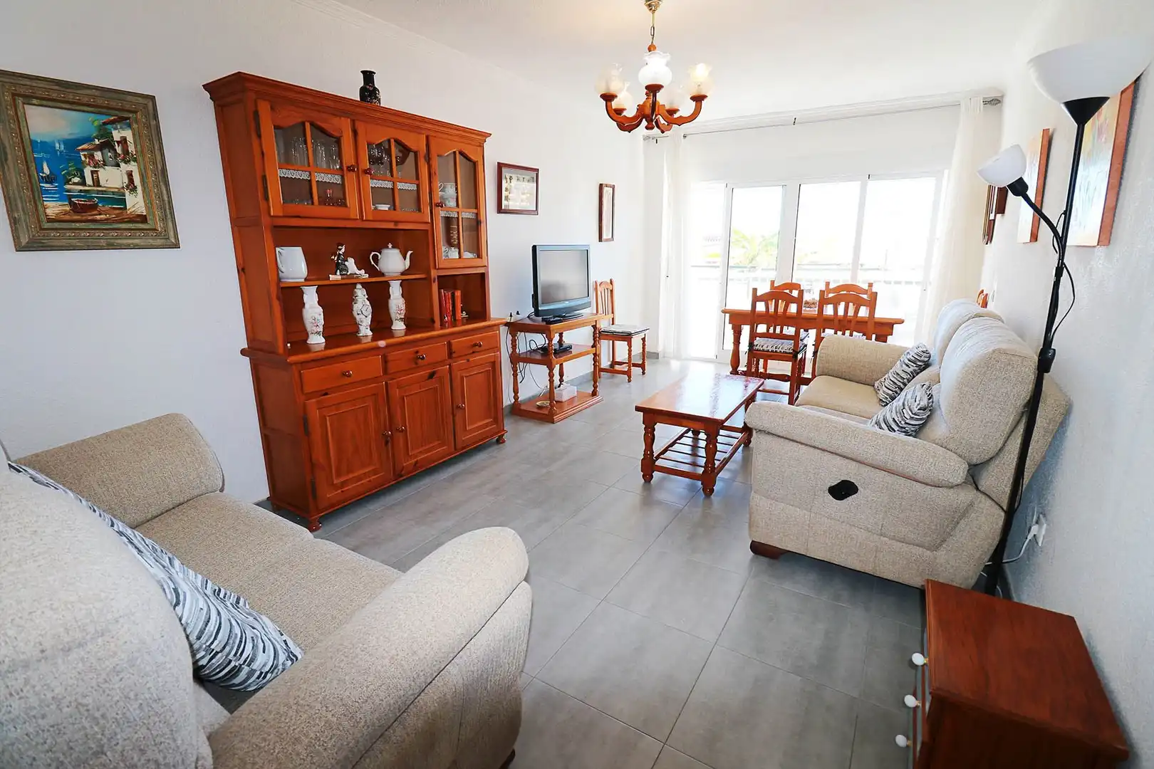 Sala de estar de Piso en venta en Guardamar del Segura con Terraza, Amueblado y Lavadora