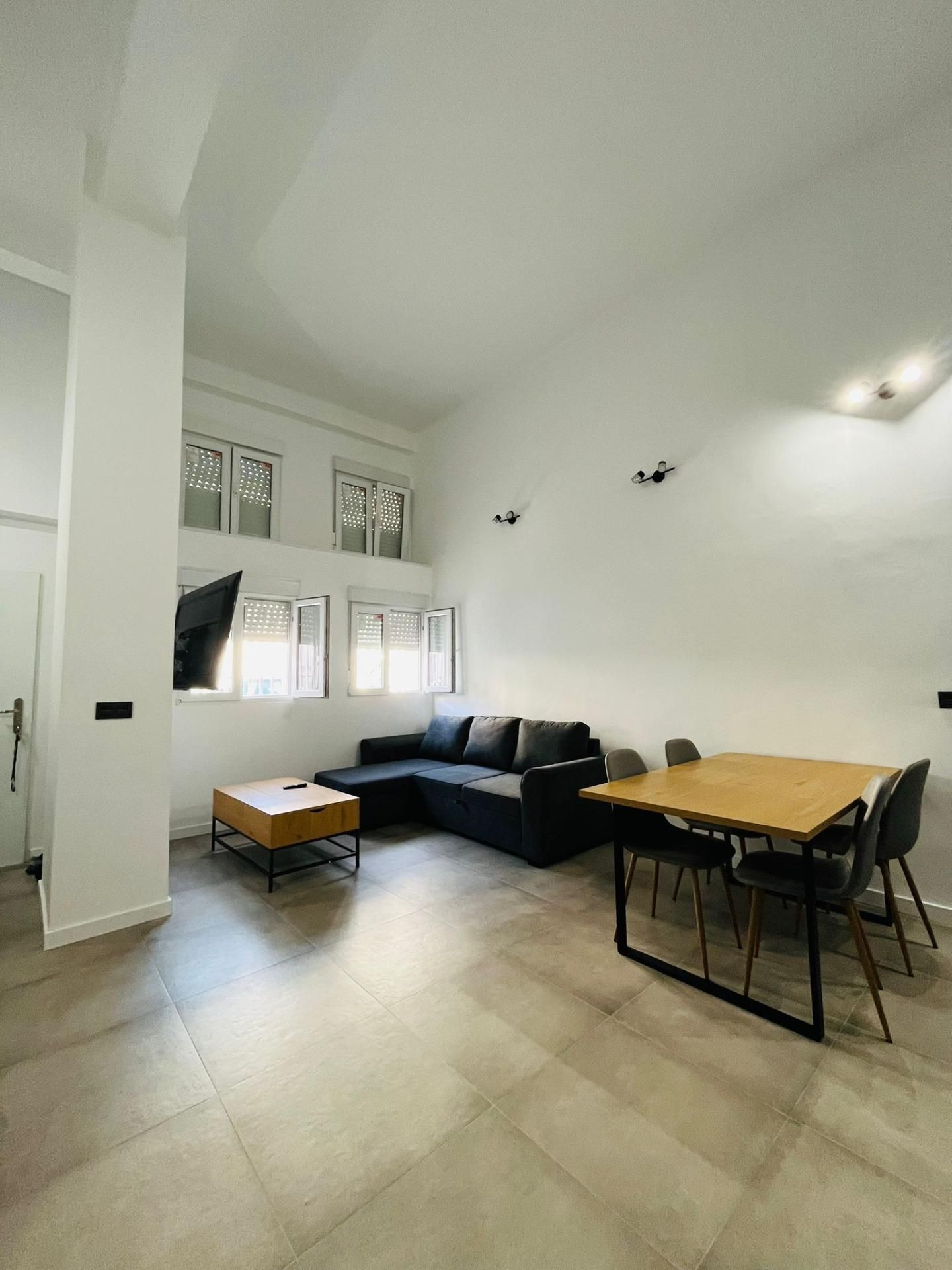 Sala d'estar de Loft de lloguer en Málaga Capital amb Aire condicionat